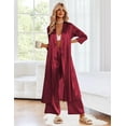 thumbnail image 6 of Ekouaer Silk Robes for Women Long Satin Bride Bridesmaid Wedding Party Robes Lightweight Sexy Sleepwear with Pockets, 6 of 7