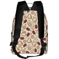 thumbnail image 3 of Lsque Valentine'S Day Rose Pattern Backpack – School Travel Canvas Daypack with Ergonomic Padded Straps, Multiple Compartments & Leather Handle, 3 of 5