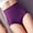 Purple 1, variant on Ukumplol Panties for Women's Underwear Womens Underpants Solid Color Breathable Microfiber Briefs High Waist Ice Silk for Women Plus Size Panties Womens Panties Black L