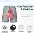 thumbnail image 3 of Naloa Adorable Pink Fluffy Birds Print Men Swim Trunks with Compression Liner ,Board Shorts,Men's Swim Shorts with Drawstring and Elastic Waistband-Small, 3 of 6