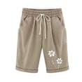 thumbnail image 4 of Aqestyerly Shorts d'Été Imprimés pour Femmes en Coton et Lin, Imprimés, 2TG, 4 of 6