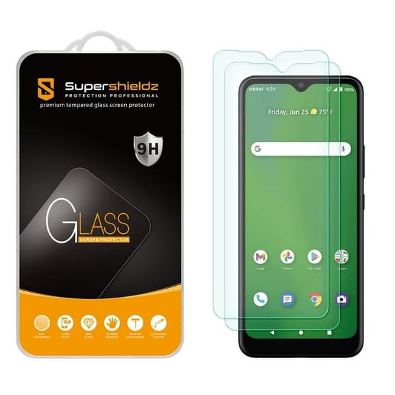 (2 Pack) Supershieldz Designed for Cricket Icon 3 Tempered Glass Screen Protector, Anti Scratch, Bubble Free
