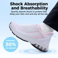 thumbnail image 5 of AOV Womens Wide Toe Box Walking Shoes Arch Support Running Shoe Plantar Fasciitis Tennis Sneakers Orthotic for Pain Relief WhitePink Size 8.5, 5 of 7