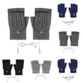 thumbnail image 3 of Moocorvic Womens Heated Gloves 1 Pairs, USB Winter Fingerless Knitted Gloves for Women Men, 3 of 3