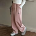 thumbnail image 2 of JLMSPLWG Teen Girl Wide Leg Sweatpants with Drawstring Tween Girl Straight Leg Sweatpants Girls Sports Soft Trouser Toddler Baggy Parachute Pants Kids Clothes, 2 of 4