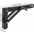 thumbnail image 5 of Soporte de estante plegable, estante de pared plegable, soporte plegable, consolas de carga pesada y soportes para estantes utilizados para banco de trabajo, estante, 8 pulgadas, 5 of 5