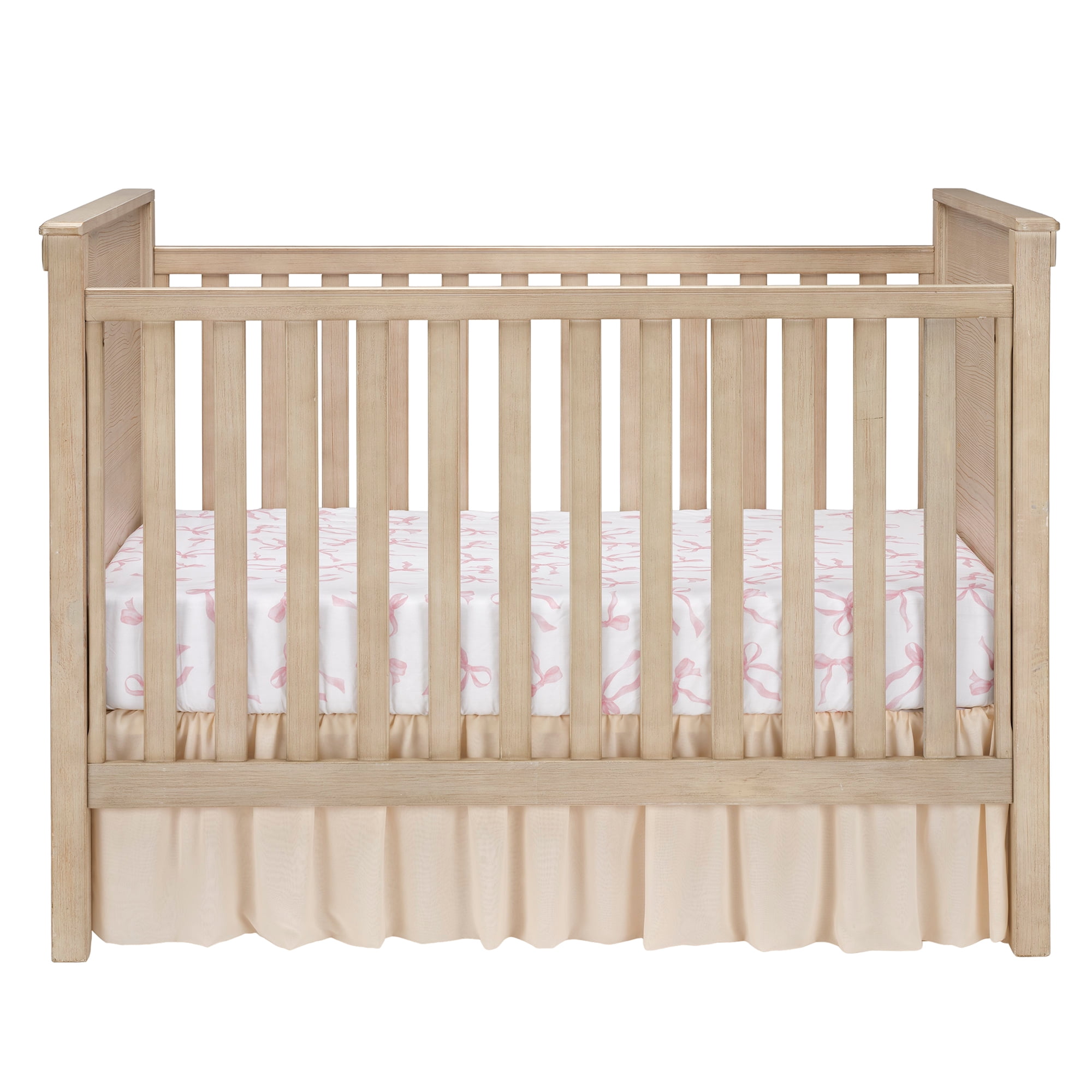 Lambs & Ivy Coquette Bows Aesthetic Pink Cotton Baby Fitted Crib/Toddler Sheet