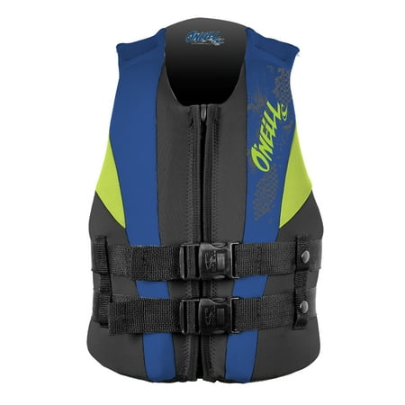 O'NEILL YOUTH REACTOR USCG LIFE VEST, Black/Pacific/Dayglo