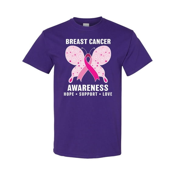 Inktastic Breast Cancer Awareness Hope Support and Love T-Shirt