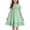 Green, variant on Summer Dresses for Girls Short Sleeve Girls Casual Dresses Smocked Embroidered Girls Beach Dress Girl Dresses Size 6-7 Years