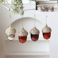 thumbnail image 6 of Honeeladyy Christmas Hanging Ornaments Set of 3, Whimsical Hazelnut Christmas Tree Ornaments, Sparkling Glitter Hanging Decor for Holiday Home Party Festive Decorations​, 6 of 6