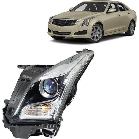 SHZAITOR Headlight Assembly Headlamp Projector Halogen Clear Lens Driver Side Replacement for 2013-2018