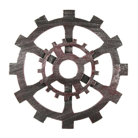 Antique Wall Decor - 12'' Diameter Wooden Gear Wall Hanging Art Industrial Antique Vintage Chic Home Pub Bar Decor
