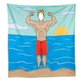 thumbnail image 1 of BigMouth Inc in The Buff Shower Curtain, 1 of 2