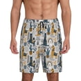 thumbnail image 2 of Picia Llama and Cactus1 Pajama Shorts for Men, Men's Pajama Bottoms, Sleepwear,Short Pajama Pants-Medium, 2 of 9