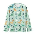 thumbnail image 4 of DISNIMO Cute Dinosaurs Shirt for Boys Long Sleeve Shirts Age 13-14 Years Old T Shirts for Kids Boys Shirts Soft Tee Shirts Kids Tees Boys Crew Neck Tshirt for Boys Fall Shirts Casual Clothing, 4 of 7