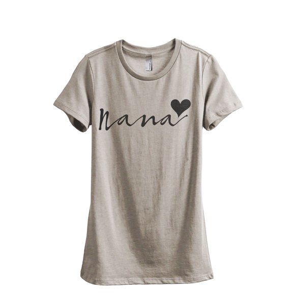 Nana Heart Women's Fashion Relaxed T-Shirt Tee Heather Tan 2X-Large