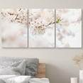 thumbnail image 3 of wall26 Canvas Print Wall Art Set White &amp; Pink Blooming Cherry Blossoms Nature Wilderness Photography Realism Contemporary Expressive Multicolor for Living Room, Bedroom, Office - 16"x24&quot, 3 of 5