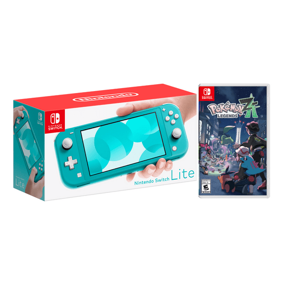 Nintendo Switch Lite Turquoise with Pokemon Legends: Z-A Bundle (Region Free)
