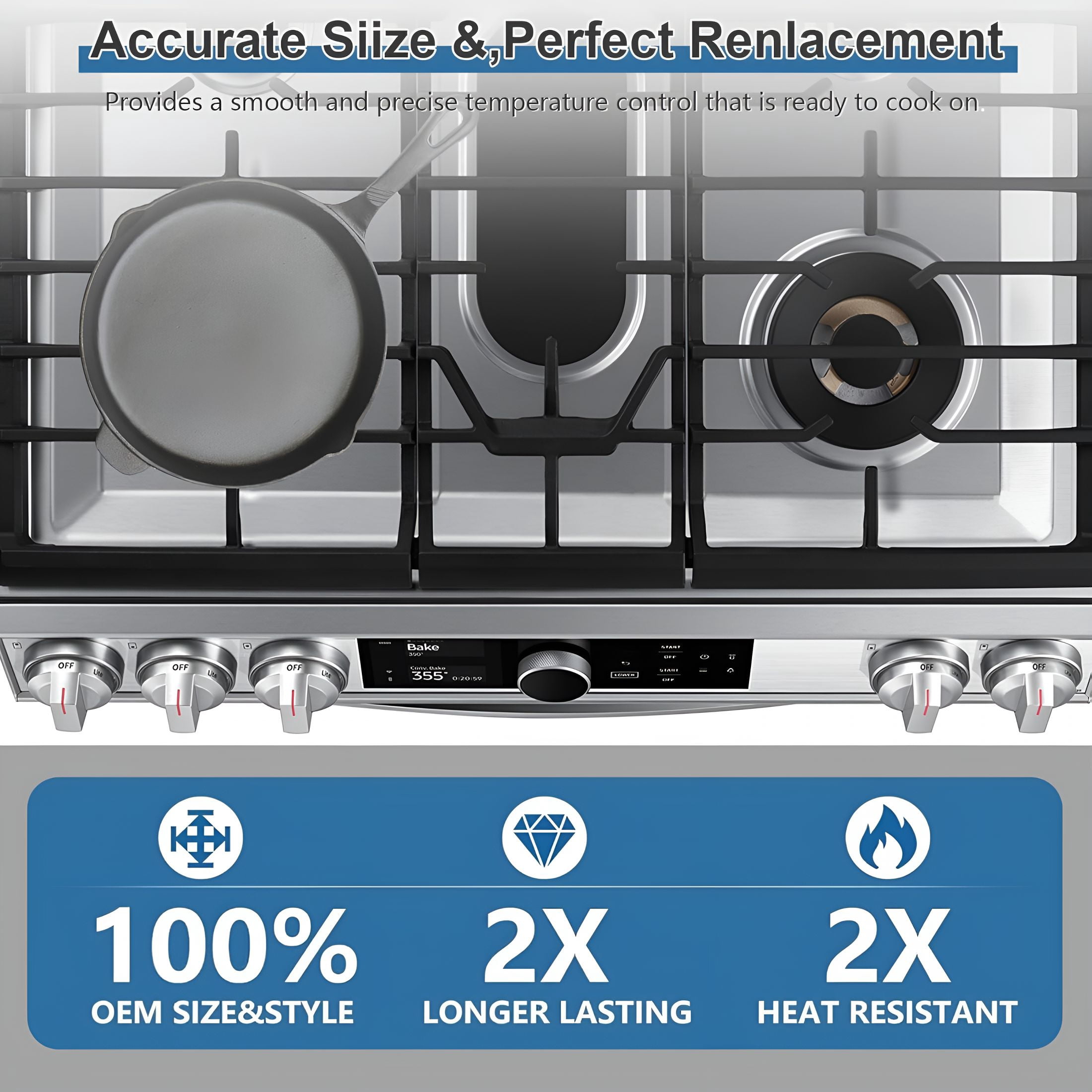 HIBIBUD 2026 New Gas Stove Knob Replacement,Compatible with Various Gas Stove Models,5 Pack