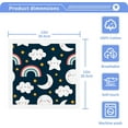 thumbnail image 3 of GZHJMY Cartoon Rainbow Star Moon Wash Cloths 4 Pack - 12 x 12 Inch Super Super Soft Washcloths for Your Face and Body - 100% Cotton Absorbent Baby Face Towel, 3 of 7