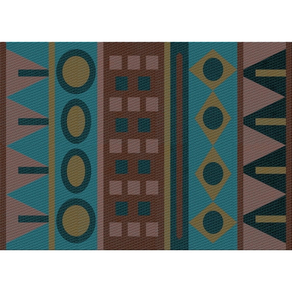 Ahgly Company Machine Washable Indoor Rectangle Transitional Beetle Green Area Rugs, 8' x 10'