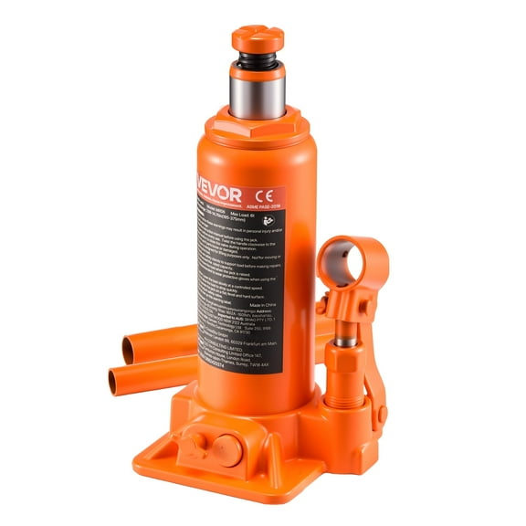 VEVOR Hydraulic Bottle Jack, 6 Ton (13227.6 lbs) Capacity, 7.7-14.8 Inch Lifting Range, Heavy Duty Welded Bottle Jack