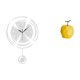 thumbnail image 5 of Reloj De Pared De Porcelana, Escultura Ligera Y Silenciosa, Adorno Acrílico Con Números Arábigos Grandes, Estatua De Mesa Coleccionable De Frutas, Decoración Geométrica Para Cocina,, 5 of 8