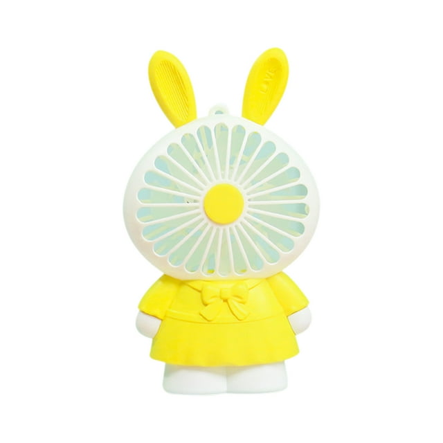 Personal Fans Aqestyerly Cartoon Rabbit Portable DeskTops Handheld Light Usb Charging Outdoor Mini Fan