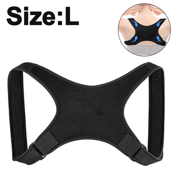 Posture Corrector For Men And Women, Adjustable Upper Back Brace Straightener For Clavicle Support And Providing Pain Relief From Neck, Back And Shoulder - L