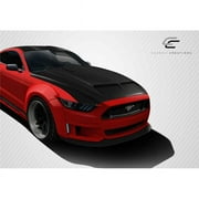 Carbon Creations 112581 2015-2017 Ford Mustang GT500 Hood, Signature Black - 1 Piece