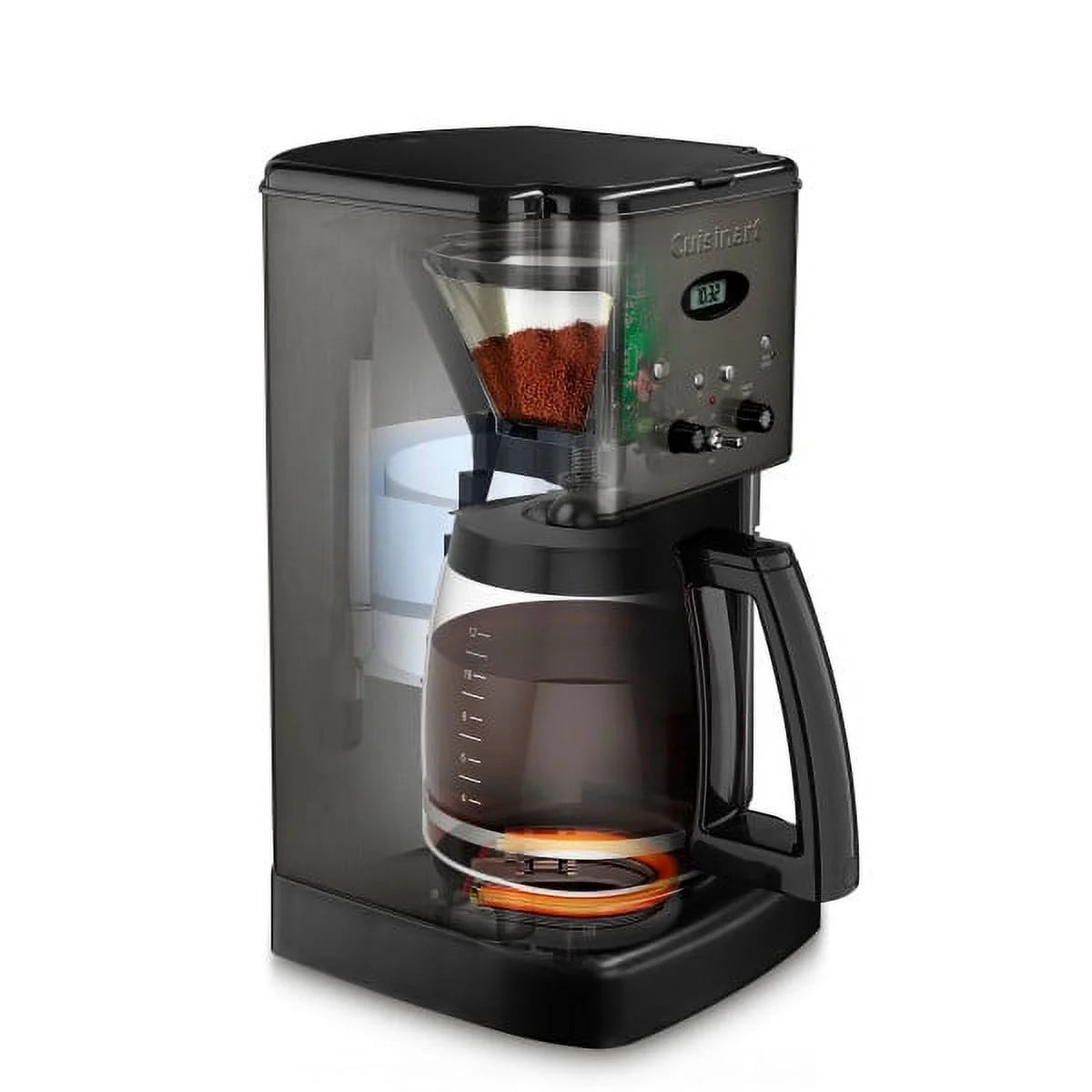 Cuisinart Stainless Steel 12-Cup Coffee Machine, Black DCC-1220BKSWM