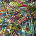 thumbnail image 5 of Ambesonne Abstract Valance Pack of 2, Grid Geometric Squares, 54"X12", Multicolor, 5 of 5