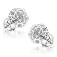 thumbnail image 2 of Ladies Large Natural 1.9 Ctw Diamond Cluster Earrings 14K Studs (White Gold), 2 of 4
