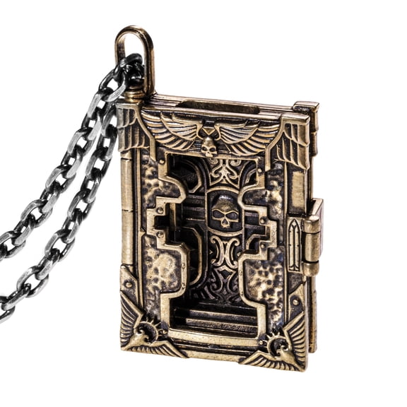 Starforged Book of the Holy Ordos & Seal of Inquisition Warhammer 40K Copper Necklace