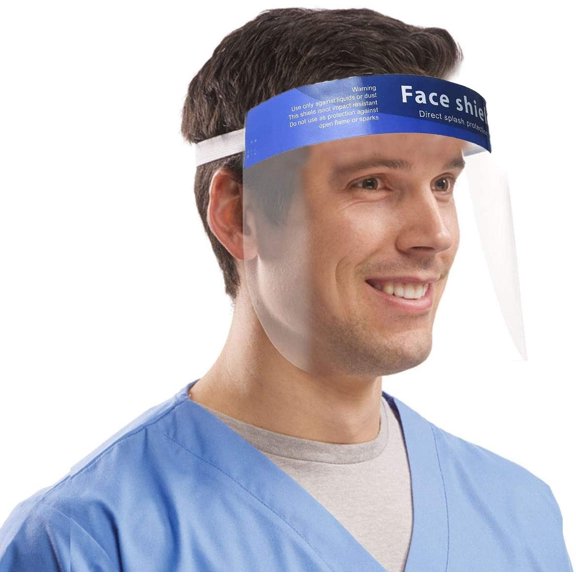 Unisex 4PCS Face Shield Safety Full Face Shield Transparent Visor with Eye and Head Protection Anti-Spitting Splash Facial Cover