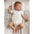 thumbnail image 5 of BemeyourBBs Newborn Baby Girl Boy Summer Clothes Baby Girls Boys 1st First Birthday Outfit 0 6 12 18 Months Bubble Romper Short Sleeve Cupcake Horse Embroidered Plaid Doll Collar Bodysuit Playsuit, 5 of 9