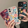 thumbnail image 3 of Funda de silicona con flores de colores para iPhone 15, 16 Pro Max, 14, 13, 12, 11 Pro Max, 7, 8, XR, XS, SE, a prueba de golpes, suave, TPU, 3 of 4