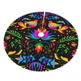 thumbnail image 3 of Kll 30" Christmas Tree Skirt Mexican Flower Traditional1 Xmas Tree Skirts Mat For New Year Xmas Holiday Party Indoor Outdoor Home Decoration, 3 of 9