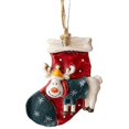 thumbnail image 1 of Décorations de Noël Rétro Poney Bas de Noël Ornements Pendentif Arbre 1 Pce-Rouge, 1 of 5