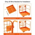 thumbnail image 3 of 36"x36" Forklift Safety Cage, Heavy Duty Collapsible Forklift Work Platform with 4 Universal Wheels, 1800lbs Capacity, 3 of 7