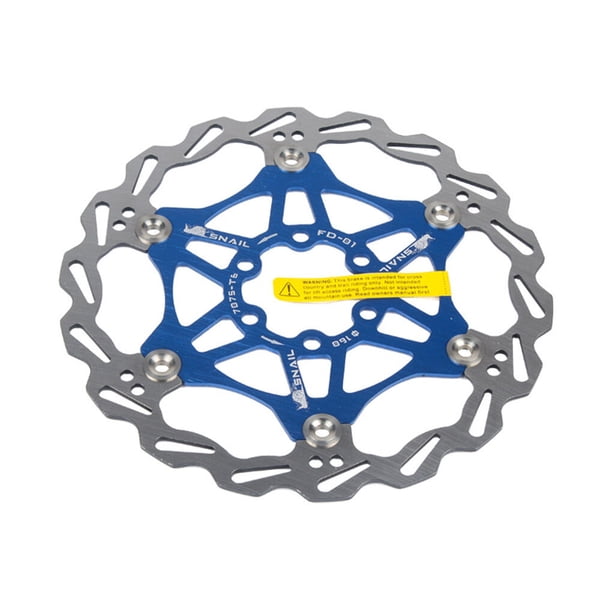 Greeniant Rotor de freno de disco de bicicleta pastilla de freno de acero inoxidable con pernos accesorio de ciclismo Ciclismo Azul 180MM