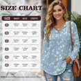 thumbnail image 7 of DISNIMO Flower Printed Hoodies for Women Long Sleeve Sweatshirts Waffle Pullover Tops for Fall Winter, S, 7 of 7