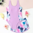 thumbnail image 4 of One-Piece Swimsuit For Girls Summer Beach Bikini Shorts Sport Sleekless Sunbathing Print Sleeveless Shouderless 1 Piece Beachwear Set, 4 of 7