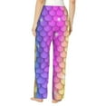thumbnail image 3 of Uemuo Rainbow Scales2 Pattern Women's Wide Leg Palazzo Lounge Pants with Pockets Light Weight Loose Comfy Casual Pajama Pants-Medium, 3 of 9