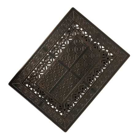 Fire Sense - Dynasty Rectangular Aluminum LPG Fire Pit - Antique Bronze