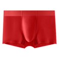 thumbnail image 1 of B91xZ Men Underwear Breathable Low Rise Mesh Trunks Underwear,Red L, 1 of 4
