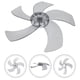 thumbnail image 5 of PTOOTP Aspa de ventilador de 5 hojas, aspa de ventilador de plástico, aspa de ventilador de mesa para ventilador de pedestal doméstico, 5 of 7