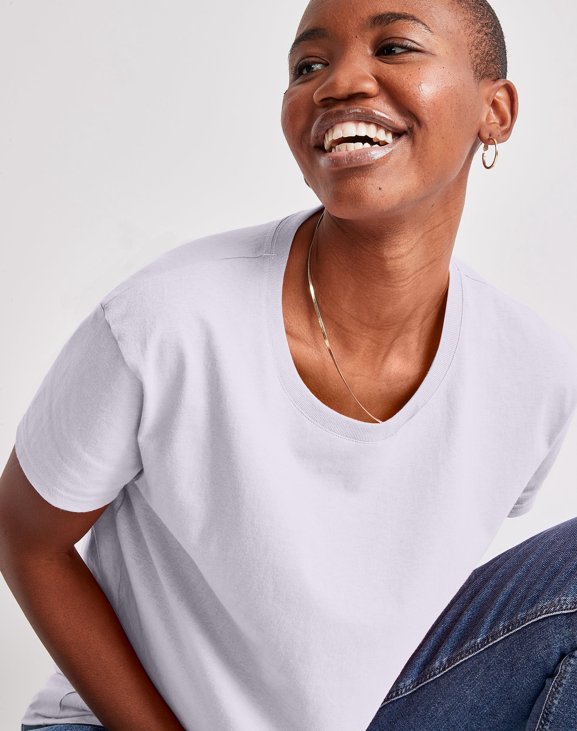 Hanes Essentials T-Shirt Oversized Fit Women’s Cotton Tee Short Sleeve Crew Neck