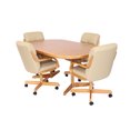 thumbnail image 6 of Caster Chair Company 5-Piece 42x[54/72] Caster Dining Set Wood Edge Laminate Table Top & Desert Chairs, 6 of 20